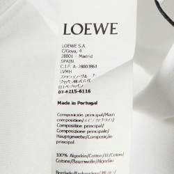 Loewe White Cotton Anagram Fake Pocket Crew Neck T-Shirt L