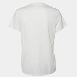 Pre Owned Loewe White Cotton Anagram Fake Pocket Crew Neck T-Shirt XL
