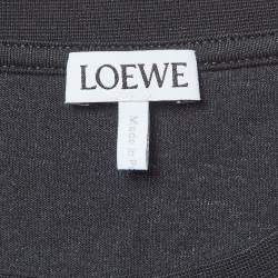 Loewe Black Anagram Embroidered Cotton Crew Neck T-Shirt L
