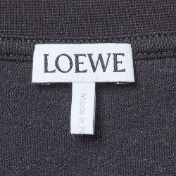 Loewe Black Anagram Embroidered Cotton Crew Neck T-Shirt XL