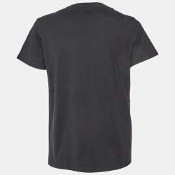 Loewe Black Anagram Embroidered Cotton Crew Neck T-Shirt XL