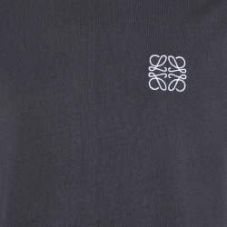 Loewe Black Anagram Embroidered Cotton Crew Neck T-Shirt XL