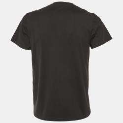 Pre Owned Loewe Black Anagram Embroidery Cotton Crew Neck T-Shirt M