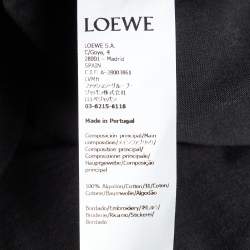 Loewe Black Anagram Embroidered Cotton Crew Neck T-Shirt XL