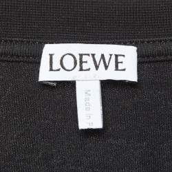 Loewe Black Anagram Embroidered Cotton Crew Neck T-Shirt XL