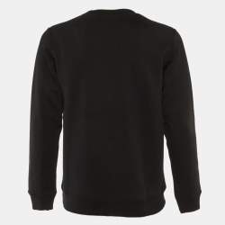 Pre Owned Loewe Black Anagram Embroidered Cotton Sweatshirt M
