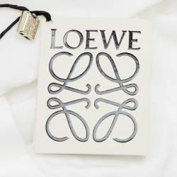 Pre Owned Loewe White Cotton Anagram Fake Pocket Crew Neck T-Shirt XL