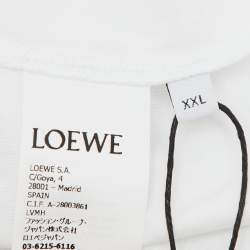 Loewe White Cotton Anagram Fake Pocket Crew Neck T-Shirt XXL
