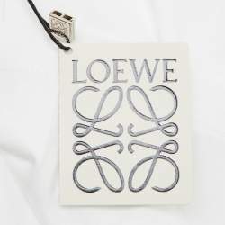 مملوكة مسبقًا Loewe White Cotton Anagram Fake Pocket Crew Neck T-Shirt M