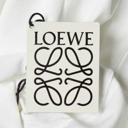 مملوكة مسبقًا Loewe White Cotton Anagram Fake Pocket Crew Neck T-Shirt L