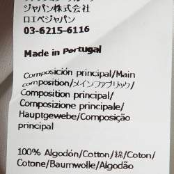 مملوكة مسبقًا Loewe White Cotton Anagram Fake Pocket Crew Neck T-Shirt L