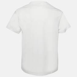 مملوكة مسبقًا Loewe White Cotton Anagram Fake Pocket Crew Neck T-Shirt L