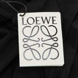 Pre Owned Loewe Black Neon Anagram Embroidered Cotton Crew Neck T-Shirt XL