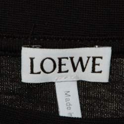 Pre Owned Loewe Black Neon Anagram Embroidered Cotton Crew Neck T-Shirt XL