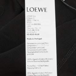 Pre Owned Loewe Black Neon Anagram Embroidered Cotton Crew Neck T-Shirt S