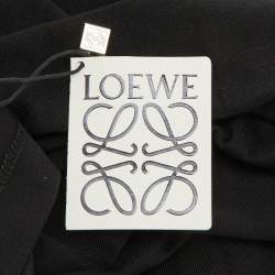Pre Owned Loewe Black Neon Anagram Embroidered Cotton Crew Neck T-Shirt S