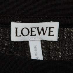 Pre Owned Loewe Black Neon Anagram Embroidered Cotton Crew Neck T-Shirt S
