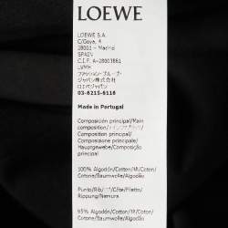 Loewe Black Neon Anagram Embroidered Cotton Crew Neck T-Shirt L