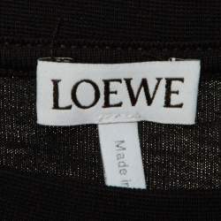 Loewe Black Neon Anagram Embroidered Cotton Crew Neck T-Shirt L