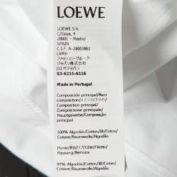 Loewe White Glitch Anagram Cotton Crew Neck T-Shirt L