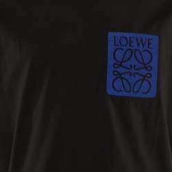 Loewe Black Cotton Anagram Fake Pocket Crew Neck T-Shirt XXL