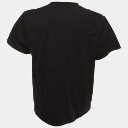 Loewe Black Logo Embroidered Cotton Crew Neck T-Shirt XXL