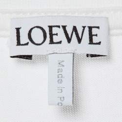 Pre Owned Loewe White Cotton Anagram Fake Pocket T-Shirt S