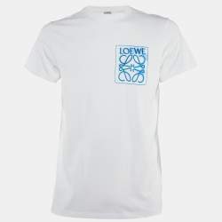 Loewe White Cotton Anagram Fake Pocket T-Shirt M