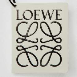 Pre Owned Loewe White Cotton Knit Logo Embroidered Pocket Detail T-Shirt XXL