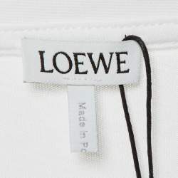 Pre Owned قميص لويفي أبيض قطن أناجرام مطرز بقصة واسعة صغير