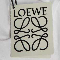 Pre Owned قميص لويفي أبيض قطن أناجرام مطرز بقصة واسعة صغير