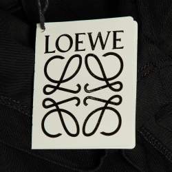 Pre Owned Loewe Black Neon Anagram Embroidered Cotton Crew Neck T-Shirt XS