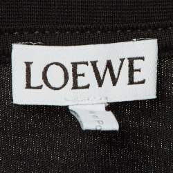 Pre Owned Loewe Black Neon Anagram Embroidered Cotton Crew Neck T-Shirt M