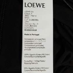 Pre Owned Loewe Black Neon Anagram Embroidered Cotton Crew Neck T-Shirt M