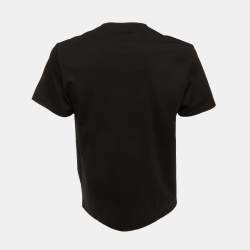 Pre Owned Loewe Black Cotton Anagram Embroidered Relaxed Fit T-Shirt S
