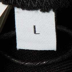 Pre Owned Loewe Black Neon Anagram Cotton Crew Neck T-Shirt L