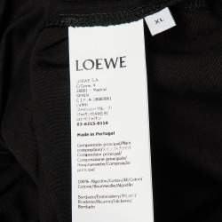 Pre Owned Loewe Black Cotton Anagram Embroidered Relaxed Fit T-Shirt XL