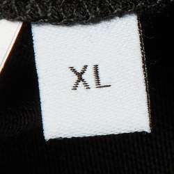 Pre Owned Loewe Black Cotton Anagram Embroidered Relaxed Fit T-Shirt XL