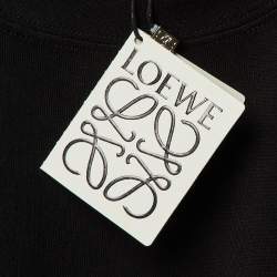 Pre Owned Loewe Black Cotton Anagram Embroidered Relaxed Fit T-Shirt XL