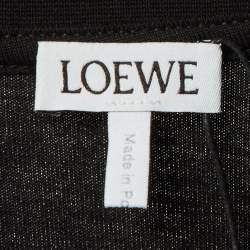 Pre Owned Loewe Black Cotton Anagram Embroidered Relaxed Fit T-Shirt XL