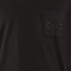 Pre Owned Loewe Black Cotton Anagram Embroidered Relaxed Fit T-Shirt XL