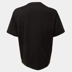 Pre Owned Loewe Black Cotton Anagram Embroidered Relaxed Fit T-Shirt XL