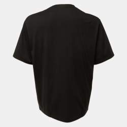 Pre Owned قميص لويفي أسود قطن أناغرام مطرز بقصة واسعة صغير