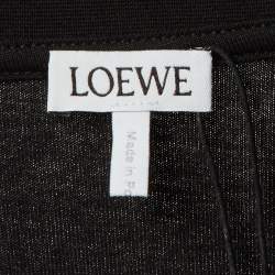 Pre Owned قميص لويفي أسود قطن أناغرام مطرز بقصة واسعة صغير