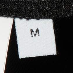 مملوكة مسبقًا قميص لويفي أسود قطن أناغرام مطرز بقصة واسعة صغير