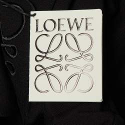 مملوكة مسبقًا قميص لويفي أسود قطن أناغرام مطرز بقصة واسعة صغير