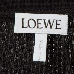 مملوكة مسبقًا قميص لويفي أسود قطن أناغرام مطرز بقصة واسعة صغير