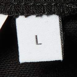 Pre Owned Loewe Black Cotton Anagram Embroidered Relaxed Fit T-Shirt L