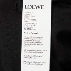 Pre Owned Loewe Black Cotton Anagram Embroidered Relaxed Fit T-Shirt L