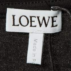 Pre Owned Loewe Black Cotton Anagram Embroidered Relaxed Fit T-Shirt L